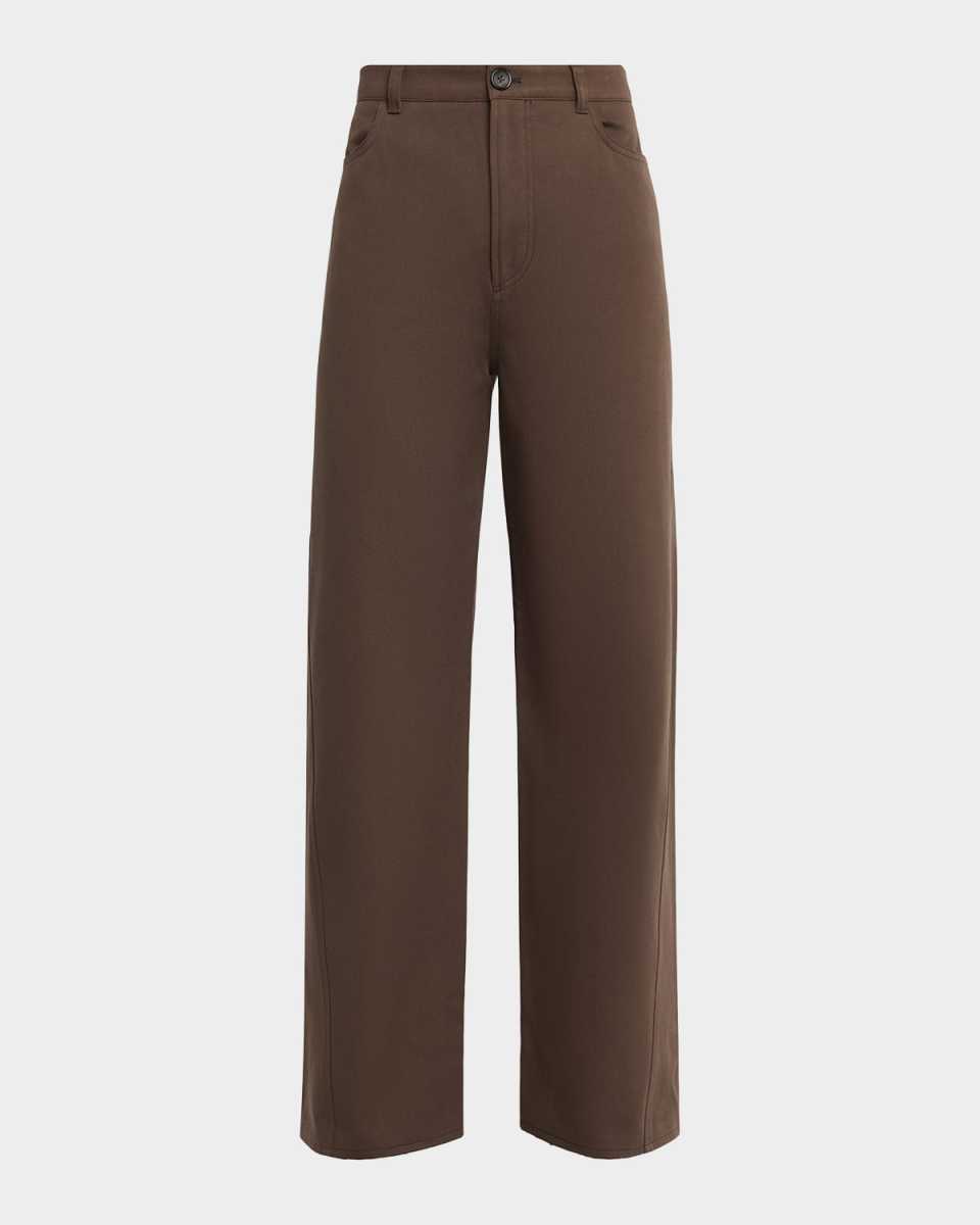 Relaxed Twisted Cotton Trousers
